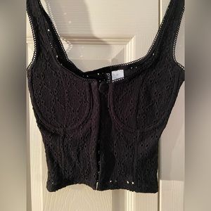 H&M Divided Corset Crop Top